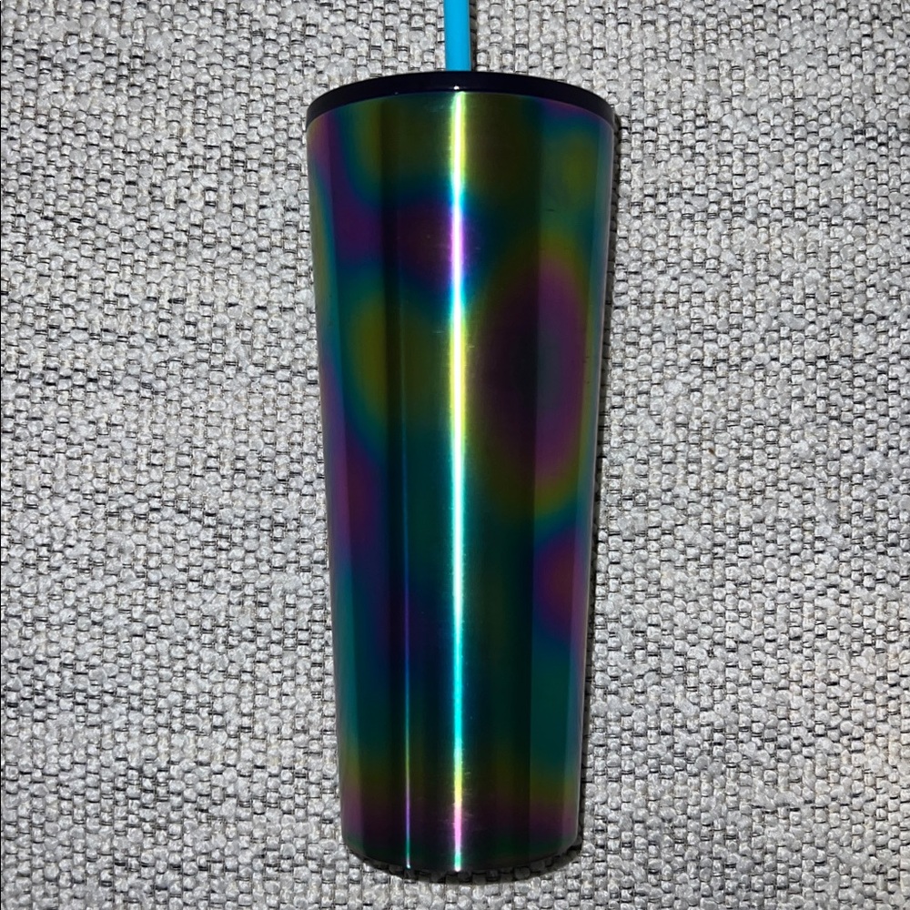 Starbucks Stainless Steel Cold Cup Venti Limited Edition 2023, Rainbow Oil Slick - Picture 2 of 6